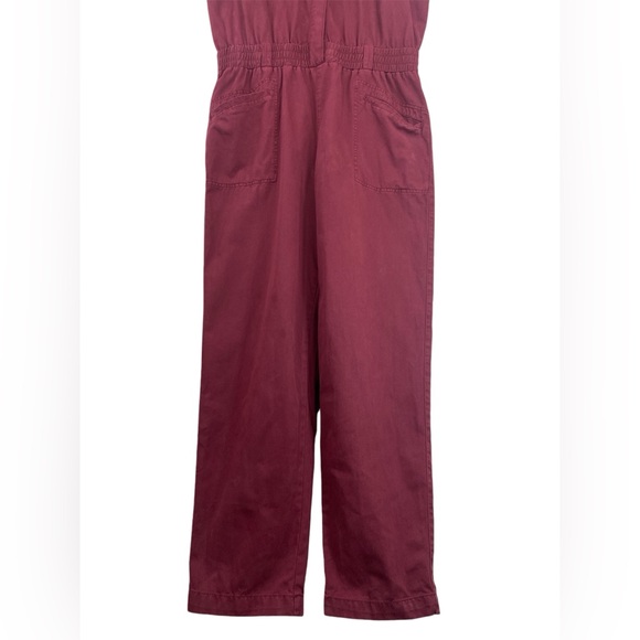 Anthropologie Pistola Rosie Button Front Jumpsuit Burgundy Size Large - Picture 7 of 13